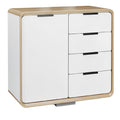 Moderne Kasten met Wit en Houtafwerking