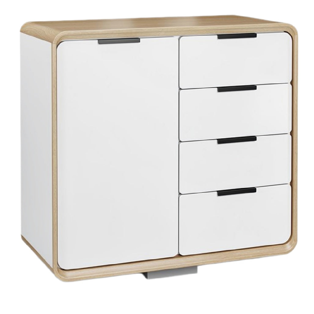 Moderne Kasten met Wit en Houtafwerking