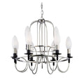Elegant metalen kroonluchter met acht lichten